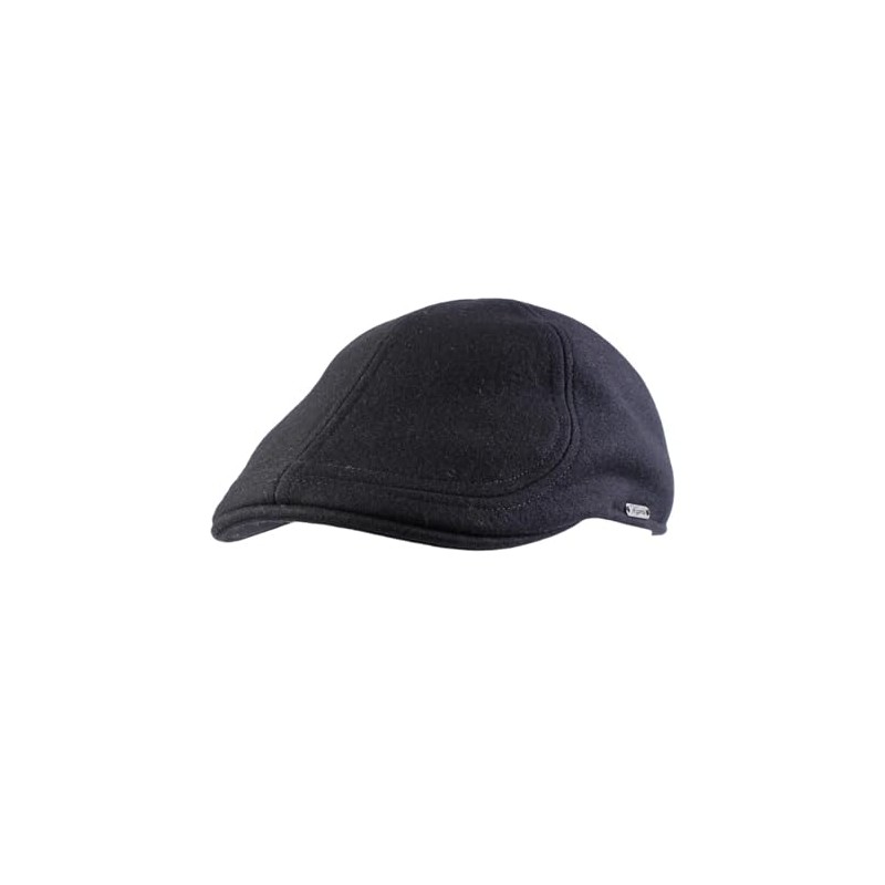 Wigens Men's Classic 100% Melton Wool Pub Cap Black