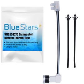 BlueStars W10258275 Dishwasher Bimetal Thermal Fuse - Compatible with Whirlpool Kenmore Dishwashers - Clear Instructions Included & Easy to install - Replaces 661663 PS2360984 AP4423189