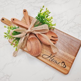 Housewarming Gifts New Home Gift Idea, First Home Gift for Women Men Homeowner, Closing Gifts for Home Buyers, Wooden Cutting Boards Gift Set, New Apartment Essentials New Adventure New Memories 2025