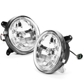 Kojem Fog Lights Lamps Pair w/Bulbs Compatible with 2002-2003 Subaru Impreza RS WRX TS Outback Replacement for SU2592106 84501FE090 SU2593106 84501FE080(Clear Lens+Chrome Housing)