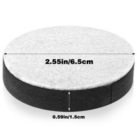 YBEATY 8 Pcs Self Adhesive Furniture Risers Non Slip Round Table Bed Couch Chair Sofa Risers Adds Lift Heavy Duty Height Gard Felt Floor Pad Grippers Protectors (Black)