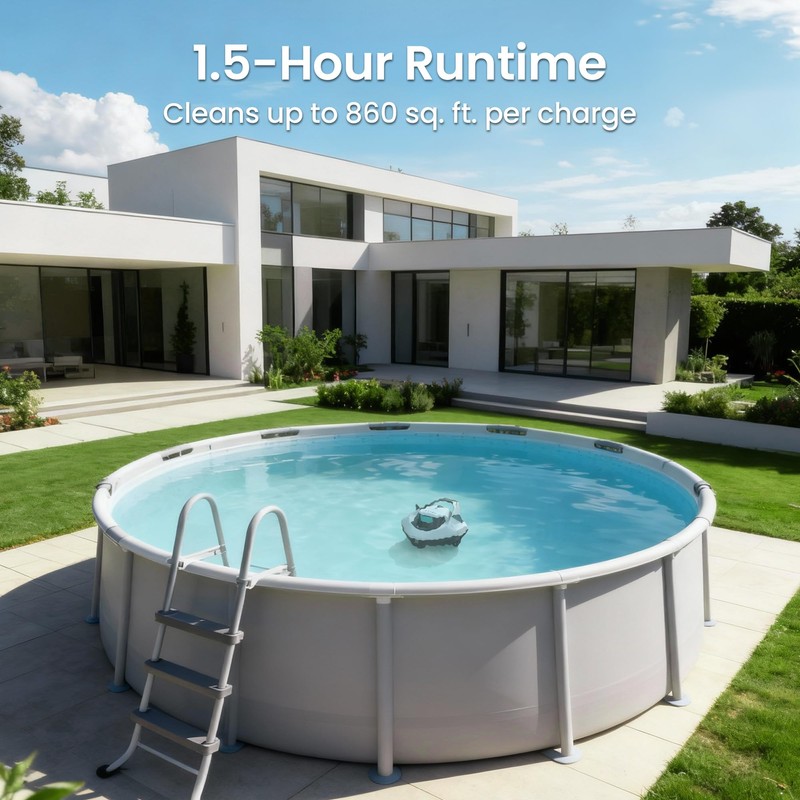 AIPER Cordless Robotic Pool Vacuum, Self-Parking Technology, Portable, Ideal for