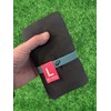 jowiha Nabaiji Microfibre Sports Towel, Black with Turquoise Band, Large