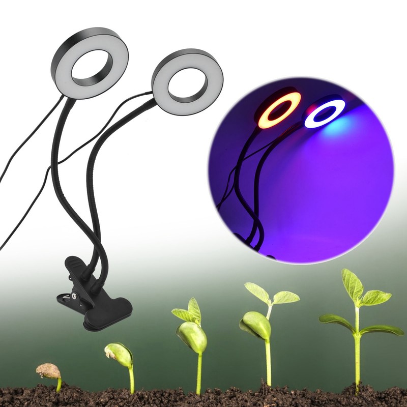 LED Grow Light DoubleEnd 360° Adjustable USB Powered Indoor Gooseneck