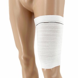 Comfortable Calf Catheter Sleeve Urine Leg Bag Holder for Incontinence Supplies (White, One size)