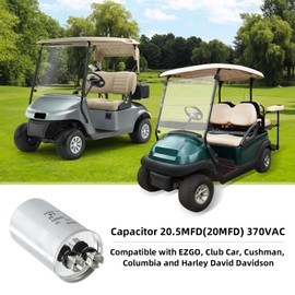 Roykaw Golf Cart Capacitor 20.5MFD 370VAC Capacitor Compatible with EZGO, Club Car, Columbia 36 Volt Electric Powerwise or Lester Chargers (20 MFD), OEM# 11560G1, 1012115