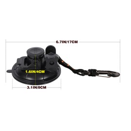 REDCAMP Anclaje de ventosa resistente con gancho de seguridad, accesorio de lona de camping como toldo lateral de coche, 4 piezas