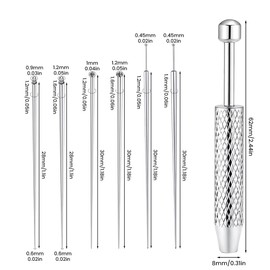 7Pcs Piercing Tool Kit, 16G 18G Piercing Taper Ball Grabber Tool, Stainless Steel Assistant Tools for Changing Jewellery, Piercings Accessories for Ears Nose Lip