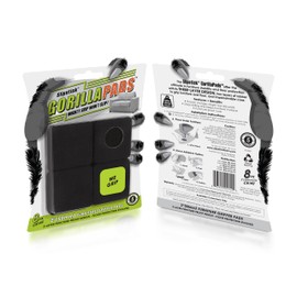 Slipstick GorillaPads CB142 Non-Slip Furniture Pads/Grippers (Set of 8) Furniture Leg Floor Protectors, 2 Inch Square, Black