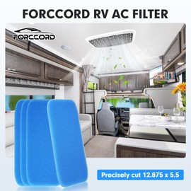 Forccord 4-PACK RV AC Filter RV Air Filters for Air Conditioner Vent, Washable AC Filter 12.875 x 5.5