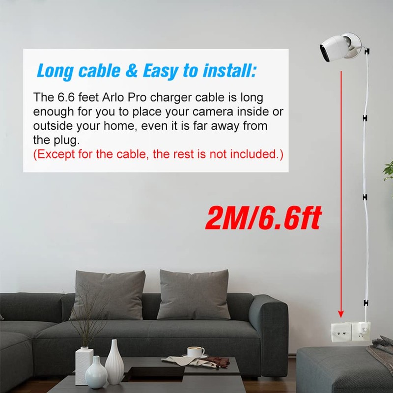 Charging Cable Compatible with Arlo Pro & Arlo Pro 2