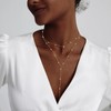Luxval Long Pearl Necklace for Women Gold Layered Lariat Y-Shaped