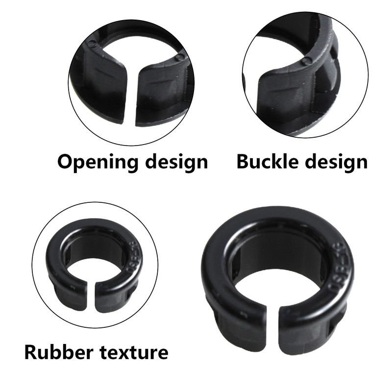 PDETVEO 60PCS 5/8 Inch Opened Snap Bushing Grommets, Black Snap