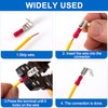 ANCIRS 30pcs Semi-Insulated Piggyback Spade Connectors, Quick Disconnect Piggyback Spade