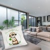 speecheese Meerkat with Clover Leaf Cuddly Cushion with Saying Du