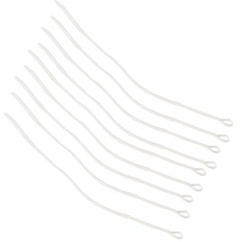 Enwye 10 Pieces Fly Fishing Line 20LB Braided Fly Loop Line Braided Loop Connectors Fishing Tackle Accessory White