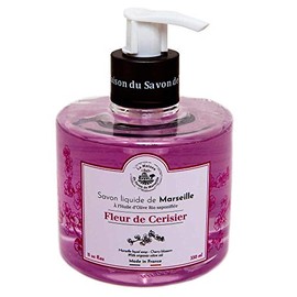 Maison du Savon de Marseille - French Liquid Soap made with Organic Olive Oil - Cherry Blossom Fragrance - 330 ml Hand Wash
