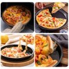 Kellegour Set of 4 Pizza Trays, Stainless Steel, Round, Non-Stick