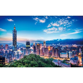 Pintoo Jigsaw Puzzles 4000 Piece for Adults - The Beautiful Sunset of Taipei Beautiful Plastic Puzzle for Home Decor Zero Dust Easy Storage [H2040]