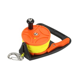 Dive Reel with Thumb Stopper, Diving Reel with 150ft High Visibility Yellow Line, Multi Purpose Dive Reel for Cave and Wreck Exploration/Recreational Diving/Spear Fishing, with