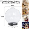 Podoy Cat Transparent Muzzle,Breathable Cat Hood, Adjustable Kitten Astronaut Helmet