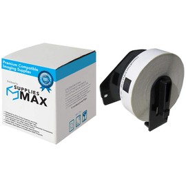 SuppliesMAX Compatible Replacement for Brother White Die-Cut File Folder Label Tape (.66in X 3.4in/17mm x 87.1mm) (300/Labels) (DK-1203)