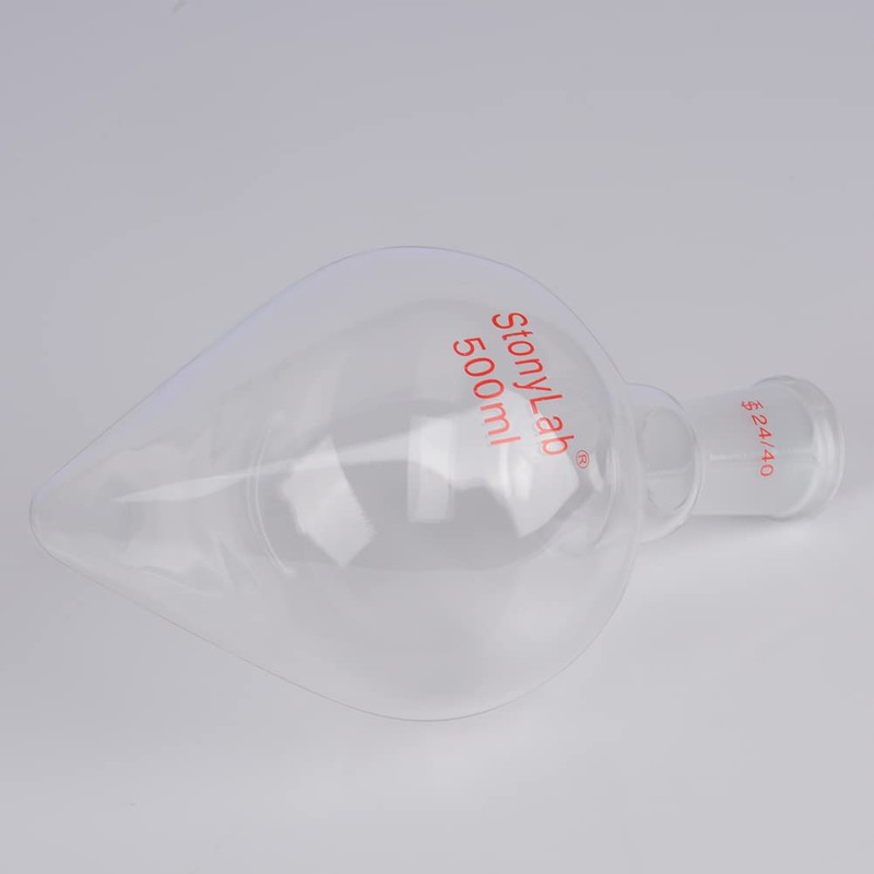 stonylab Recovery Flask, Heavy Wall Single Neck Borosilicate Glass Rotary