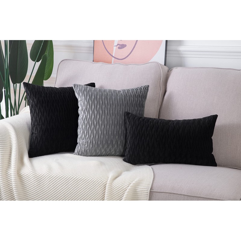 Madizz Soft Plush Velvet Decorative Luxury Style Cushion Covers for