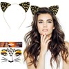 Carnival Leopard Set, Cheetah Ears Headband and Cheetah Face Tattoo,