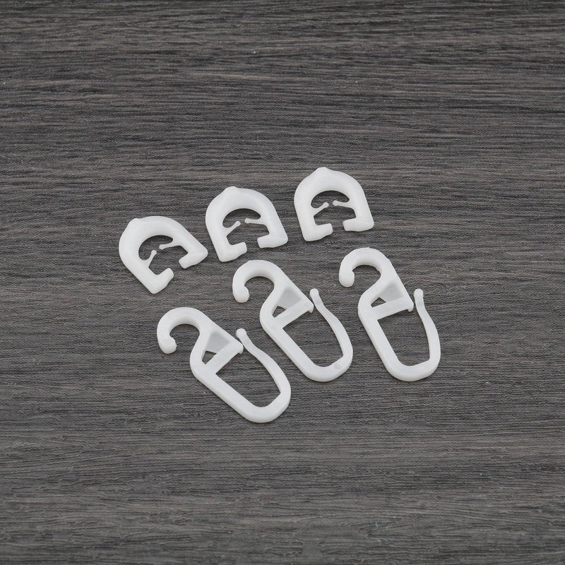 Create idea 50 Pairs White Plastic Curtain Sliders Compatible with
