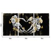 Visual Art Decor Black Grey Gold Skull Decor Love Heart