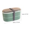FUNOMOCYA 1Set Double Layer Bento Lunch Box for Portable Container