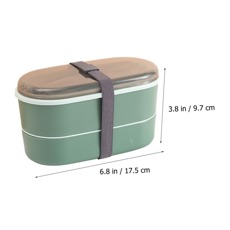 FUNOMOCYA 1Set Double Layer Bento Lunch Box for Portable Container