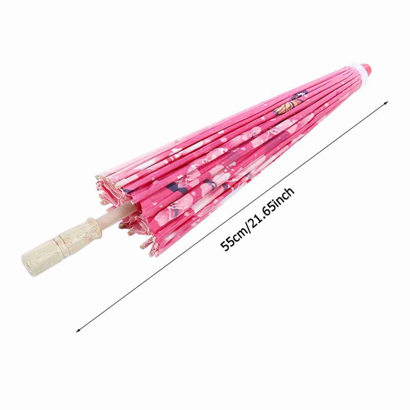 Women Handmade Umbrella Windproof Chinese Classical Dance Umbrella(Pink)
