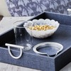 MARIPOSA Indigo Faux GRASSCLOTH Signature Coaster Set | Blue |