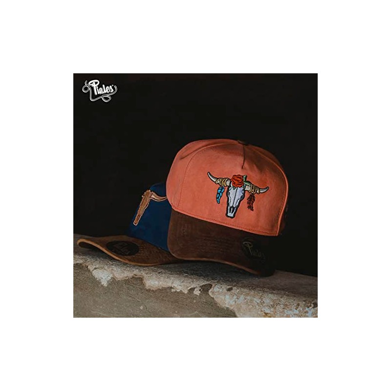 PIALES. Viejo Oeste, Gorra 5 Paneles Estilo Gamuza, Unisex para