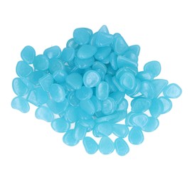 CHICIRIS Glow in The Dark Rocks, Luminous Luminous Stones in the Garden, Luminous Pebbles for the Outyard, Pond, Driveway, Walkway, Landscaping, (200 Pieces Light Blue)