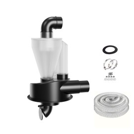 2.5'' New Upgrade Woodworking Double Filtration Cyclone Dust Collector DIY Turbocharged Filter Industrial Separator Collector Canister Dust Control System for Shop Vac Contractor Assistant