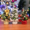 Mini Christmas Tree Ornament for Store Display & Desk (Small Gift lf1067) One Size / Safflower - Velvet 5ea