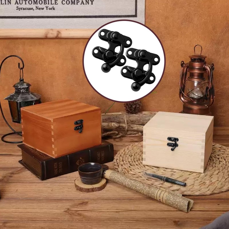 Pack of 2 Box Closure, Small Locking Hook Chest, Clasp