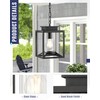 Osimir Outdoor Pendant Light for Porch, 1-Light Black Hanging Porch
