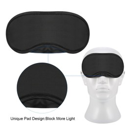 10pcs Eye Mask Sleep Masks Eye Cover Lightweight Comfortable Soft Blindfold Eyeshade with Nose Pad & Elastic Straps for Women Men Travel Sleep Game Shift Work Naps Team Building Party, Black