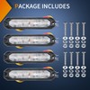 Nilight 6LED Emergency Strobe Lights 4PCS Ultra Slim Surface Mount