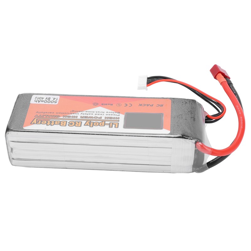 14.8V 5000mAh 40C Lipo Battery T Plug 4S Rechargeable Battery