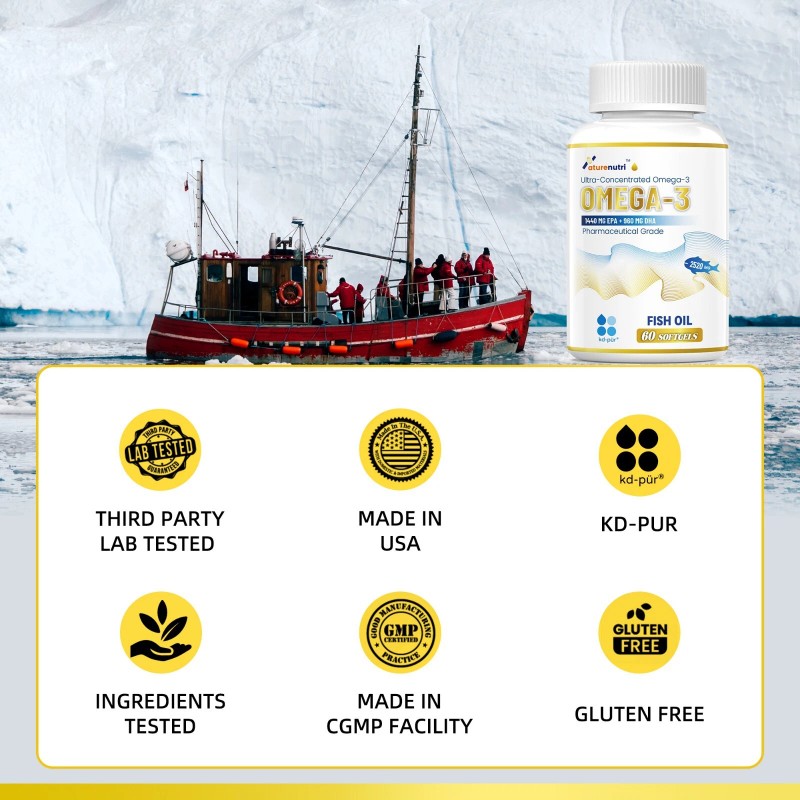 Naturenutri 2 Pack Omega-3 Fish Oil 2400mg (EPA+DHA) - 120