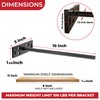 Set of 4 Floating Shelf Brackets Heavy Duty (1/4 inch