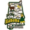 Alabama State Outline Refrigerator Magnet, Approximate Size 3 inch x