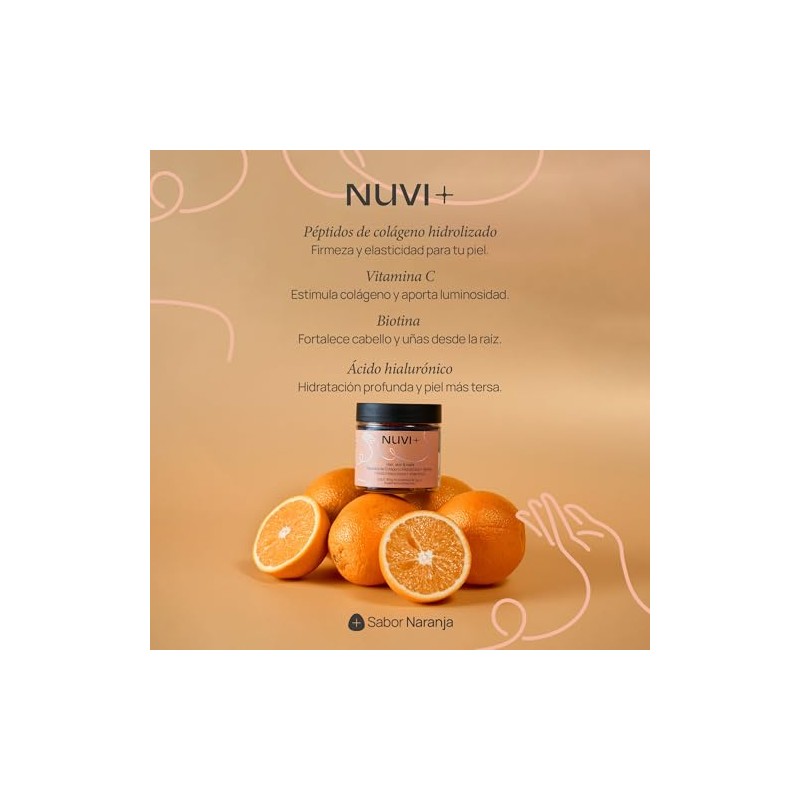 Nuvi Gomitas Péptidos Colágeno Hidrolizado Biotina Ácido Hialurónico Vitamina Suplemento