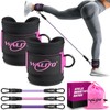 WALITO Ankle Resistance Bands with Cuffs, Ankle Bands for Working