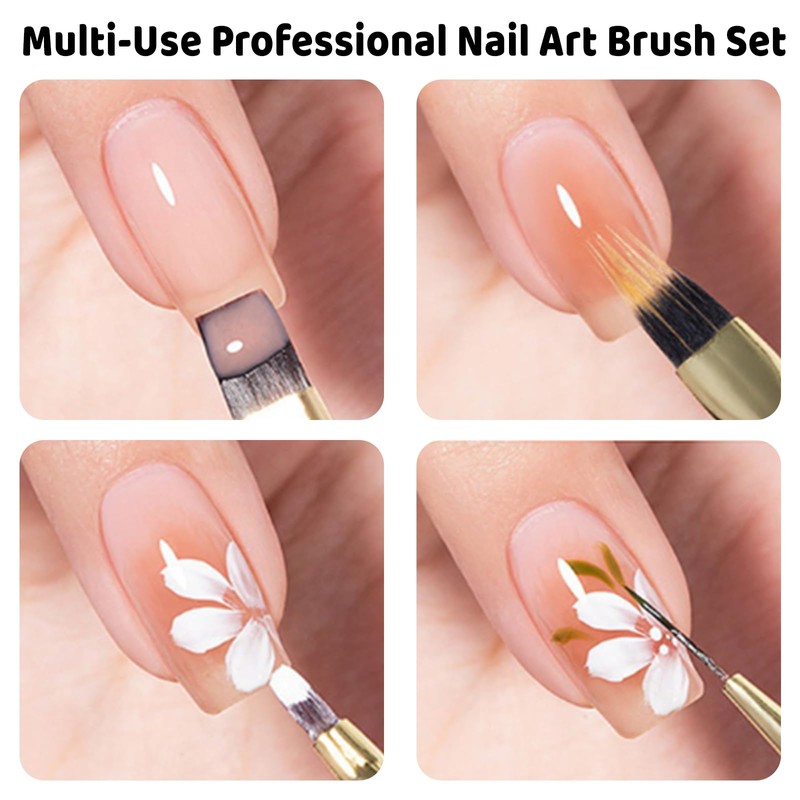 Nail Art Brushes,9PCS Acrylic Nail Brushes for Nails,Acrylic Nail Brush